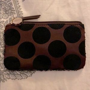 Coin Purse with Polka Dots and Sequins